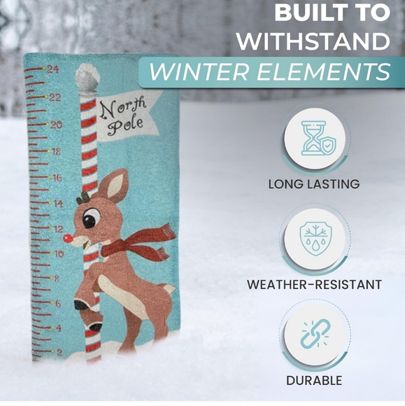 Light-Up Rudolph The Red-Nosed Reindeer Snow Gauge - Picture 3 of 6